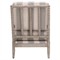 Charlize Modern Classic Beige Striped Oak Club Arm Chair