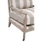 Charlize Modern Classic Beige Striped Oak Club Arm Chair