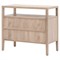 Mira Coastal Beach Natural Oak Wood Wide Nightstand