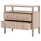 Mira Coastal Beach Natural Oak Wood Wide Nightstand