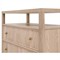 Mira Coastal Beach Natural Oak Wood Wide Nightstand