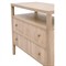 Mira Coastal Beach Natural Oak Wood Wide Nightstand