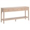 Mira Coastal Beach Natural Oak Rectangular Console Table