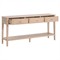 Mira Coastal Beach Natural Oak Rectangular Console Table