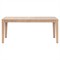 Mira Coastal Beach Natural Oak Rectangular Extendable Dining Table - 72-87&quot;