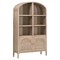Logen Coastal Beach Smoke Gray Oak Storage Bookcase