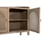 Logen Coastal Beach Smoke Gray Oak Storage Bookcase