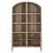 Logen Coastal Beach Smoke Gray Oak Storage Bookcase