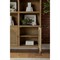 Logen Coastal Beach Smoke Gray Oak Storage Bookcase