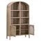 Logen Coastal Beach Smoke Gray Oak Storage Bookcase