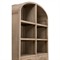 Logen Coastal Beach Smoke Gray Oak Storage Bookcase