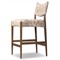 Odelia Modern Classic Beige Printed Oak Wood Counter Stool