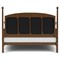 Hearth Updated Traditional Cream Performance Brown Wood Tufted Bed - Queen