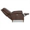 Peregrine Updated Traditional Hickory Brown Leather Power Recliner Chair