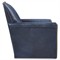 Rhett Updated Traditional Navy Blue Leather Swivel Chair