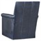 Rhett Updated Traditional Navy Blue Leather Swivel Chair