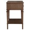 Andrea French Country Natural Brown Oak Wide Nightstand