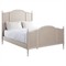 Caroline Updated Traditional Cerused White Mahogany Wood Bed - Queen