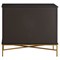 Riggs Modern Classic Sesame Black Mahogany Wood Brass Metal Bachelor Chest