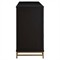 Riggs Modern Classic Sesame Black Mahogany Wood Brass Metal Double Dresser