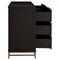 Riggs Modern Classic Sesame Black Mahogany Wood Brass Metal Double Dresser