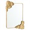 Ismerie Updated Traditional Antique Brass Floral Accent Wall Mirror