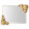 Ismerie Updated Traditional Antique Brass Floral Accent Wall Mirror