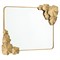 Ismerie Updated Traditional Antique Brass Floral Accent Wall Mirror