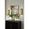 Ismerie Updated Traditional Antique Brass Floral Accent Wall Mirror