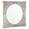 Kristen Modern Classic Grey Hair On Hide Wall Mounted Mirror