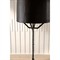 Juneau Updated Traditional Black Iron Shade White Marble Floor Lamp