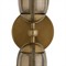 Jacobson Updated Traditional Smoke Glass Antique Brass Sconce