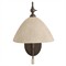Inlet Traditional Bronze Steel Faux Shagreen Leather Shade Swing Arm Sconce