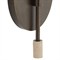 Inlet Traditional Bronze Steel Faux Shagreen Leather Shade Swing Arm Sconce