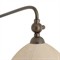 Inlet Traditional Bronze Steel Faux Shagreen Leather Shade Swing Arm Sconce