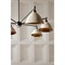 Inlet Traditional Bronze Steel Faux Shagreen Leather Shade Chandelier