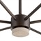 Inlet Traditional Bronze Steel Faux Shagreen Leather Shade Chandelier
