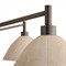 Inlet Traditional Bronze Steel Faux Shagreen Leather Shade Chandelier