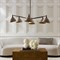 Inlet Traditional Bronze Steel Faux Shagreen Leather Shade Chandelier