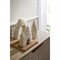 Isla Coastal Beach White Ricestone Textured Sculpture - Set of 3