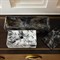 Kayce Modern Classic Black Swirled Resin Decorative Box - Set of 2