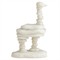 Kevin Coastal Beach White Stacked Ricestone Ostrich Sculpture