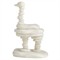 Kevin Coastal Beach White Stacked Ricestone Ostrich Sculpture