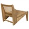 Frank Coastal Beach Cane Teak Accent Chair