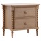 Calypso Updated Traditional Natural Oak Bobbin Nightstand