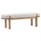Camilla Modern Classic Natural Brown Elm Wood Bedroom Bench