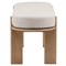 Camilla Modern Classic Natural Brown Elm Wood Bedroom Bench