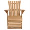 Camille Coastal Beach Natural Teak Outdoor Lounge Arm Chair