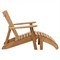 Camille Coastal Beach Natural Teak Outdoor Lounge Arm Chair