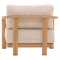 Ceasar Coastal Beach Natural Teak Outdoor Lounge Arm Chair